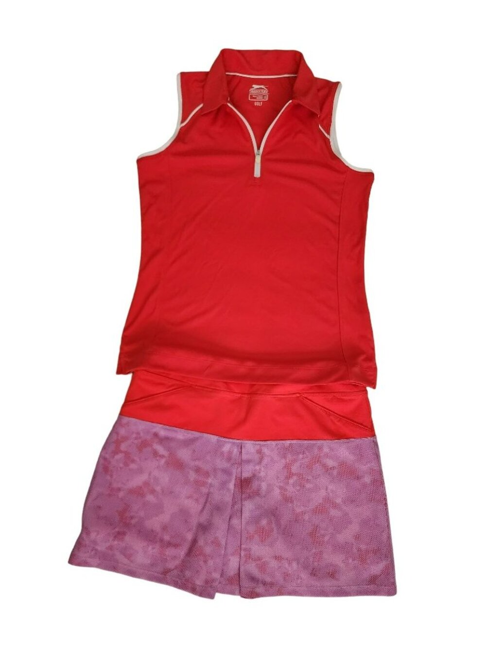 Slazenger Red Golf Sleeveless Top & Adidas Golf Skort Outfit Set Women's Size XS - Picture 5 of 16